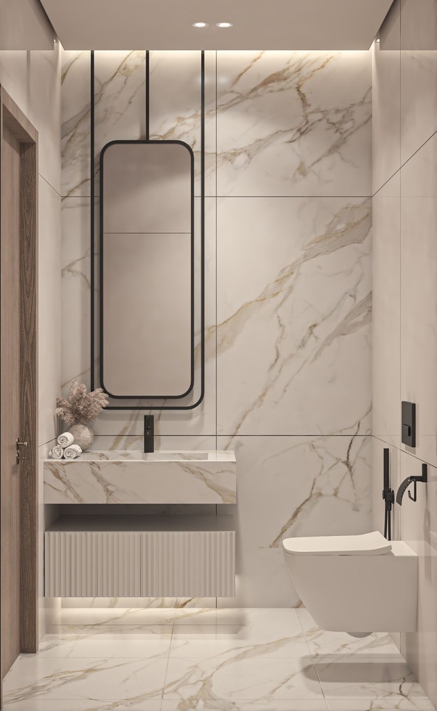 Reception restroom
